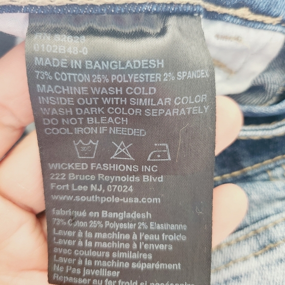 Southpole Mid Rise Strech Skinny Jeans Size 14 - Picture 7 of 7